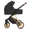 Babyactive Musse - wózek wielofunkcyjny, zestaw 2w1 z opcją 3w1 i 4w1 | Ultra Black - Gold